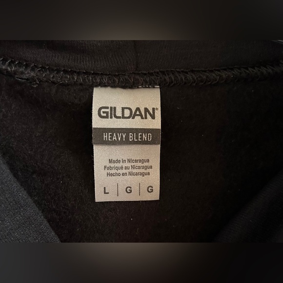 GILDAN Heavy Hooded Unisex “Cranky” Bicycle Sweatshirt In Retro Black Sz L✨NWOT✨ - Picture 5 of 7
